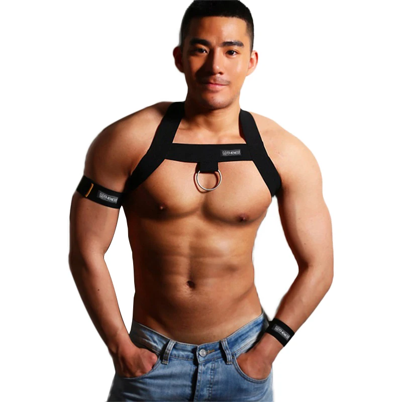 Men's Sexy Chest Strap Harness Man Erotic Lingerie Fetish Sissy Men BDSM Body Bondage Belt Sex Underwear Halter Neck