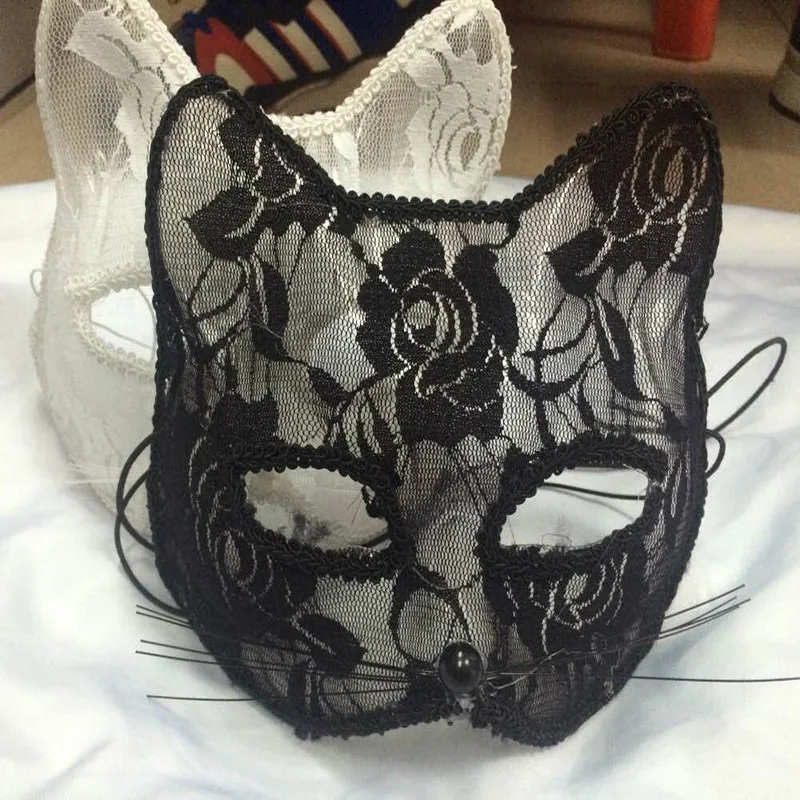 Sexy Lace Mask For Women Masquerade Party Props Halloween Cosplay Costume Accessories Half Face Cover Mask Animals Cat Eye Mask
