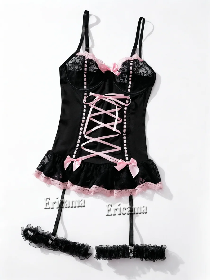 Women's Sexy Bra Set Erotic Underwear Set Porno Lingerie Lace Sexy Bra And Panty Garter Set Lingerie Sexy Hot Erotic Sleepwear