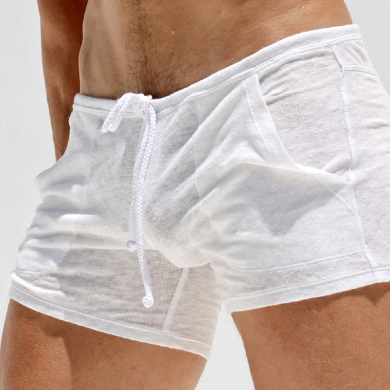 Men's Lightweight Bamboo Knit Home Shorts Summer Comfortable Lounge Sleepwear Elastic Waist Casual Breathable Soft Pajama