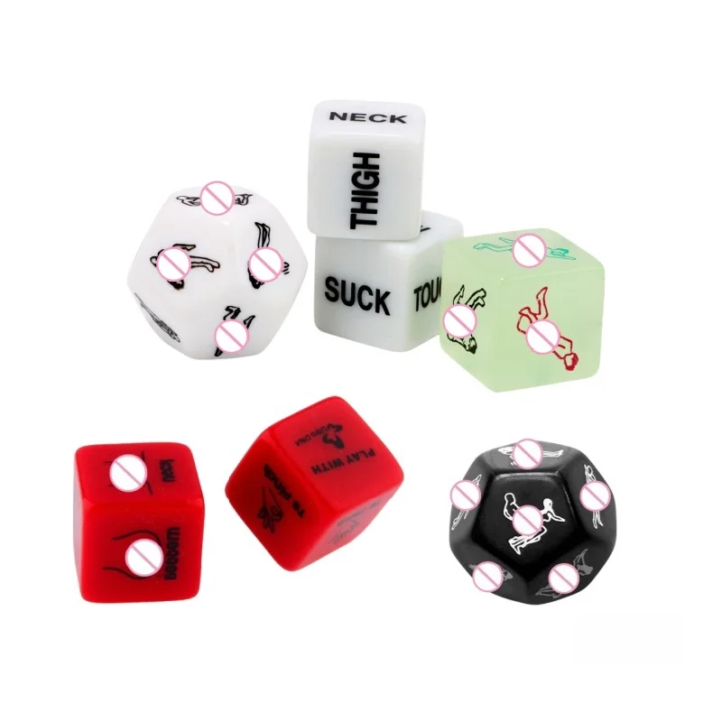 SM Sex Pose Dice Acrylic Pearl Dice Collection Couple Sex Night Light Dice Newlyweds Bedroom Naughty Games Sex Toys